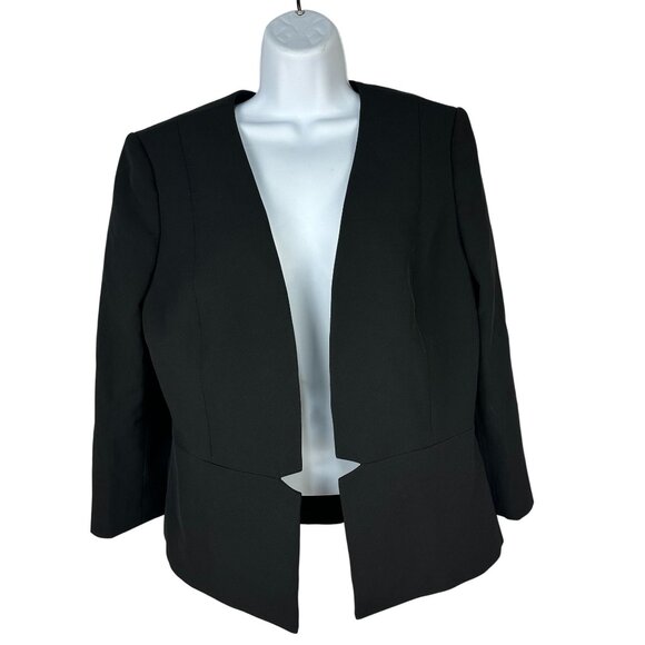 Tahari Arthur S. Levine Black Open-Front Blazer Jacket Size 12 - Picture 1 of 6